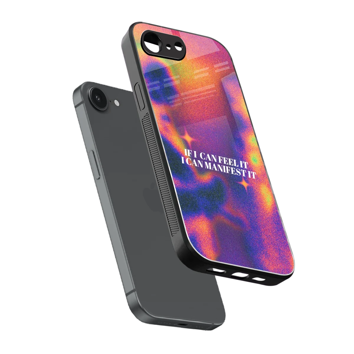 Power Within sleek iphone 16e cover with tempered glass back and TPU edges