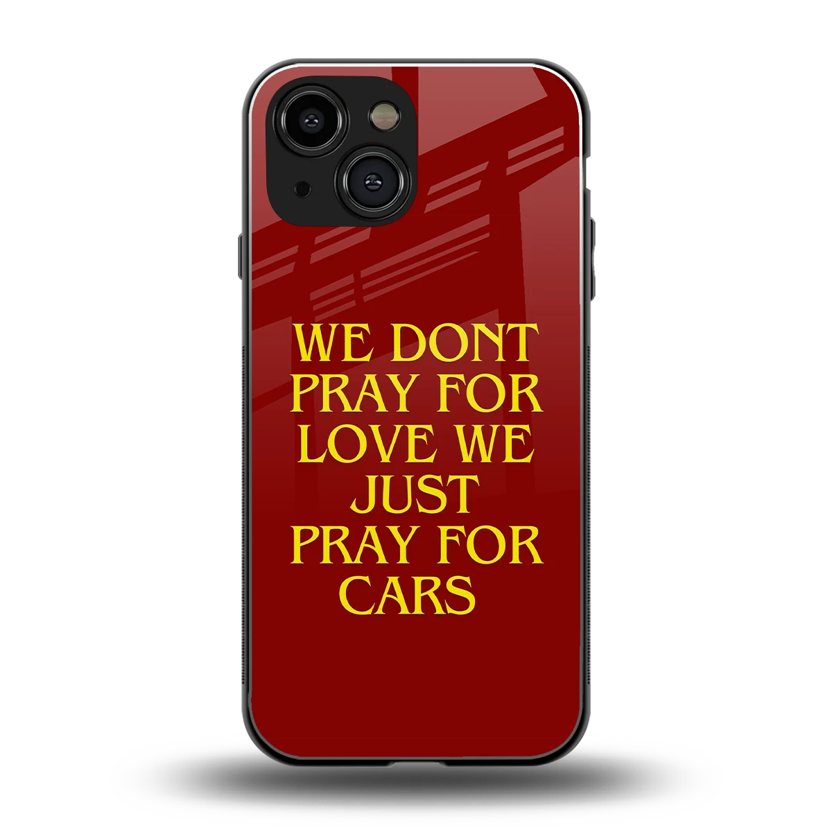Pray For Cars back phone cover | glass case for iphone 13 mini