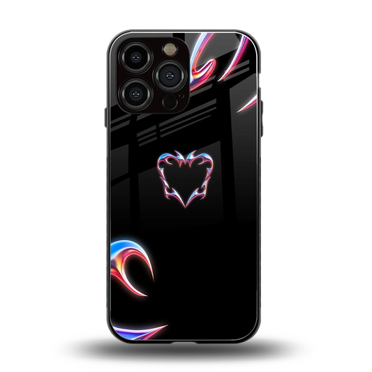 Prism Heart back phone cover | glass case for iphone 14 pro max