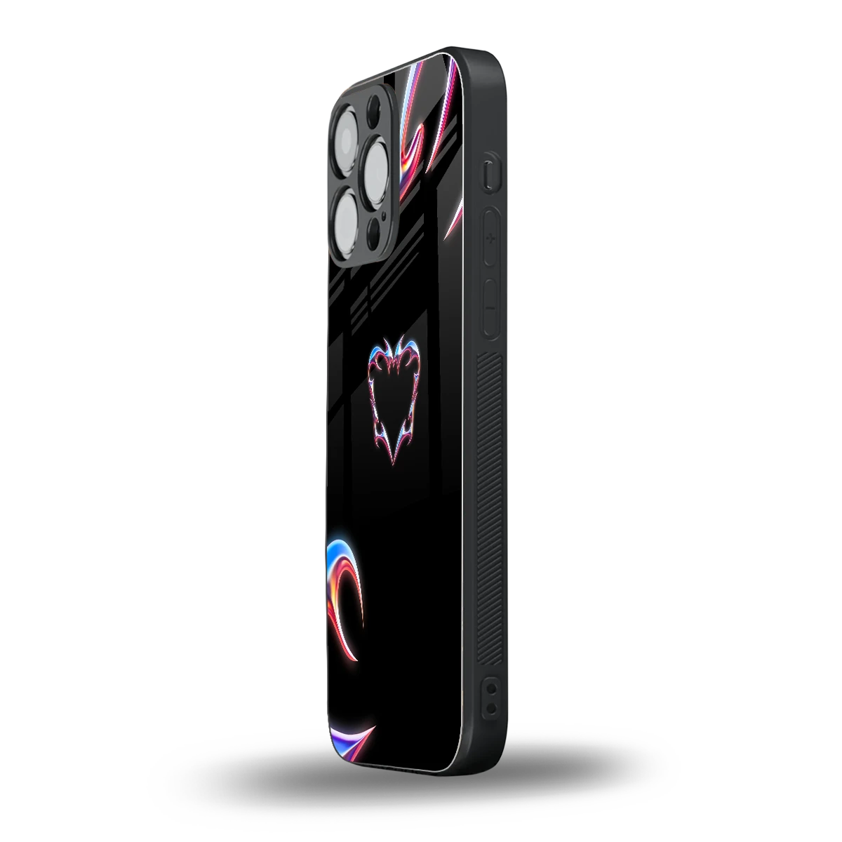 Prism Heart iphone 15 pro max mobile cover | shockproof glass phone case