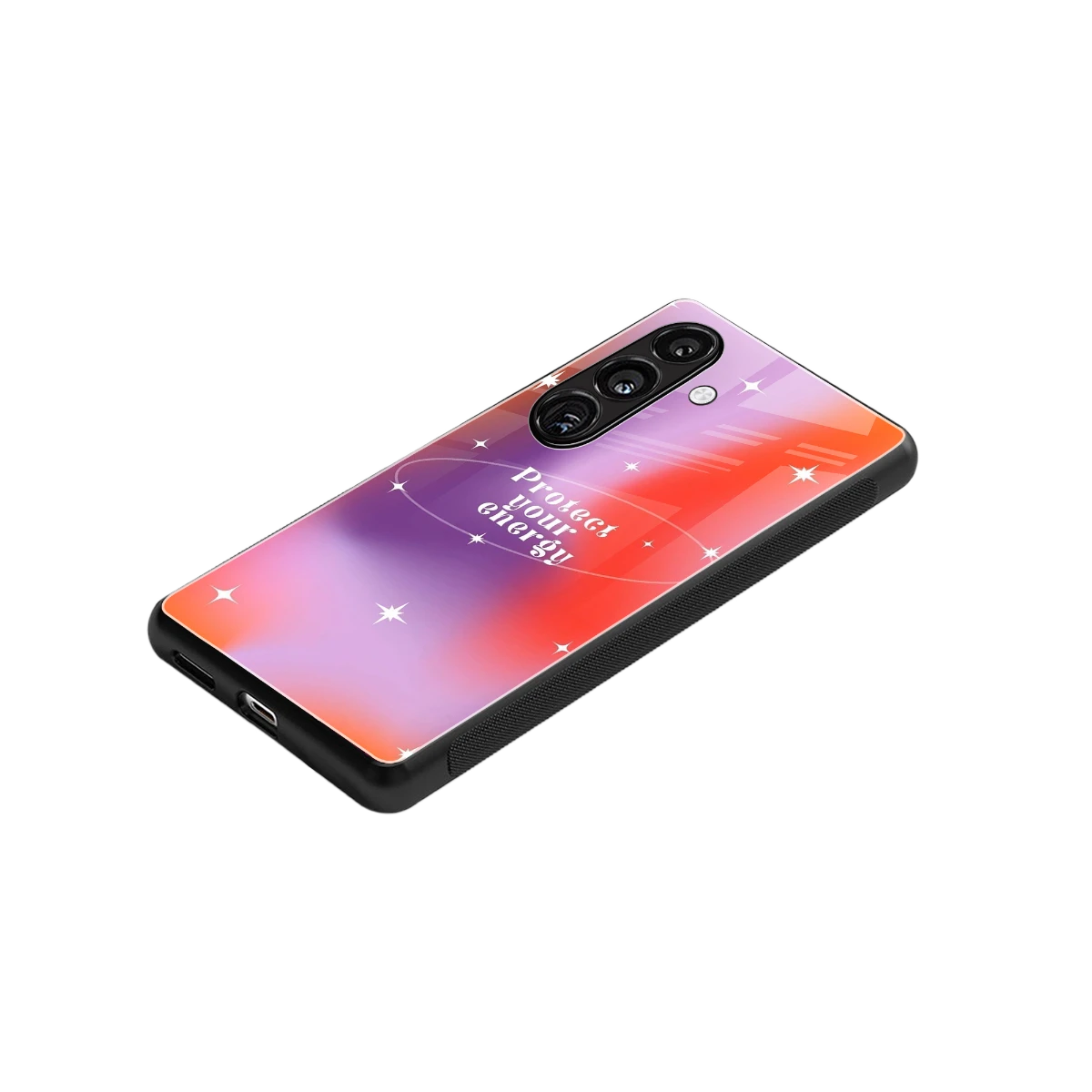 Protect Your Energy stylish phone case for samsung galaxy s24 | glossy glass and slim fit