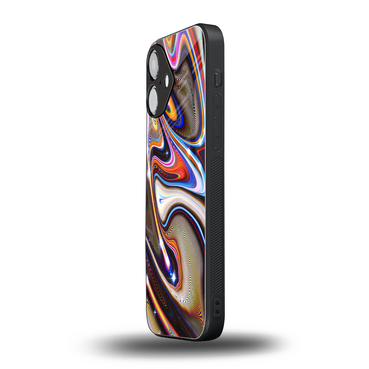 Psychedelic Marble Phone Case for Iphone 16 | Glass Case