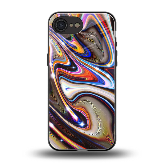 Psychedelic Marble back phone cover | glass case for iphone 16e