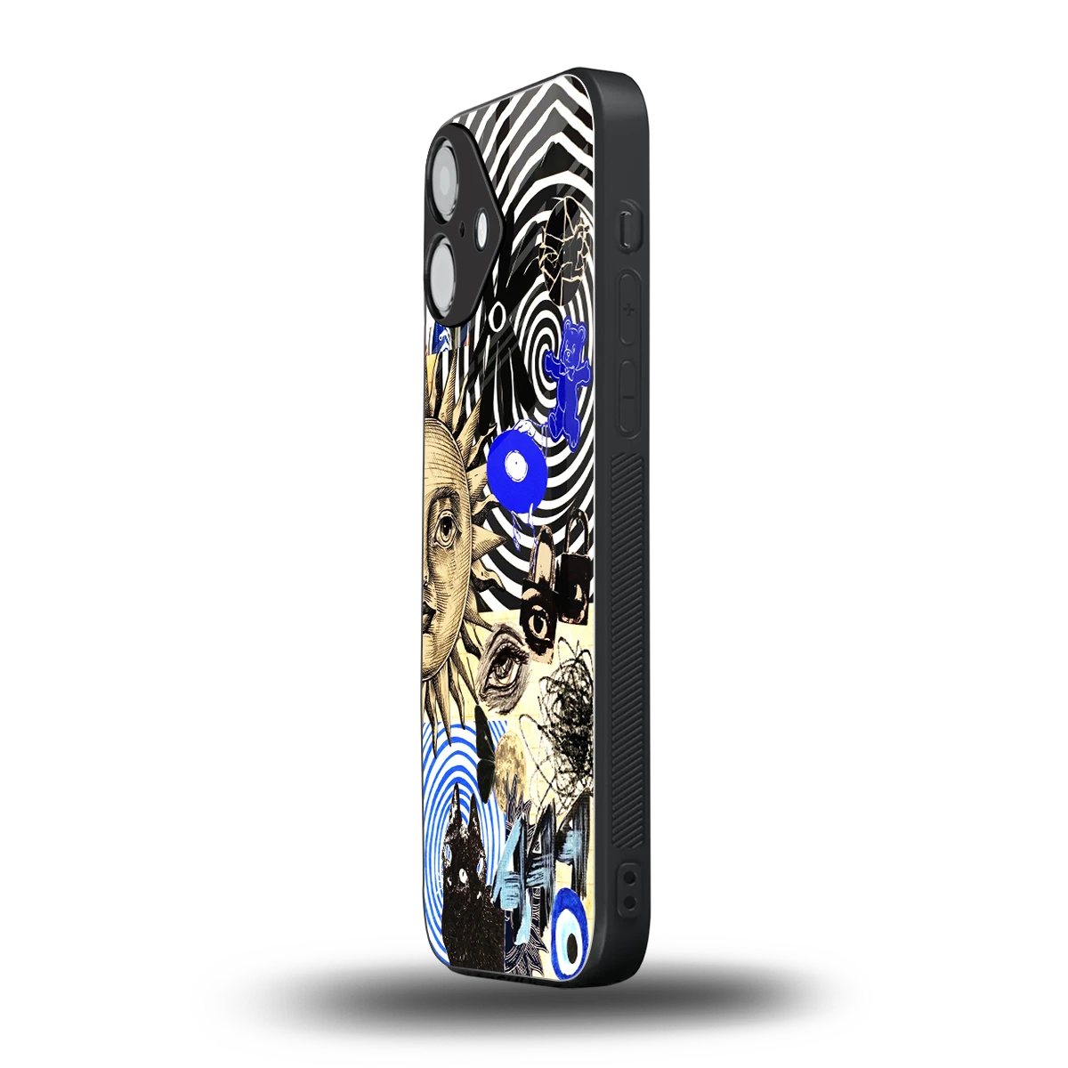 Psychedelic Vibes iphone 16 plus mobile cover | shockproof glass phone case