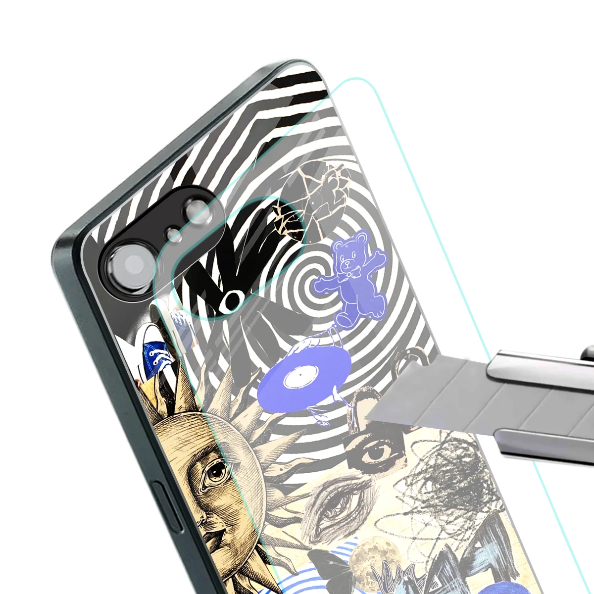 Psychedelic Vibes stylish phone case for iphone 16e | glossy glass and slim fit