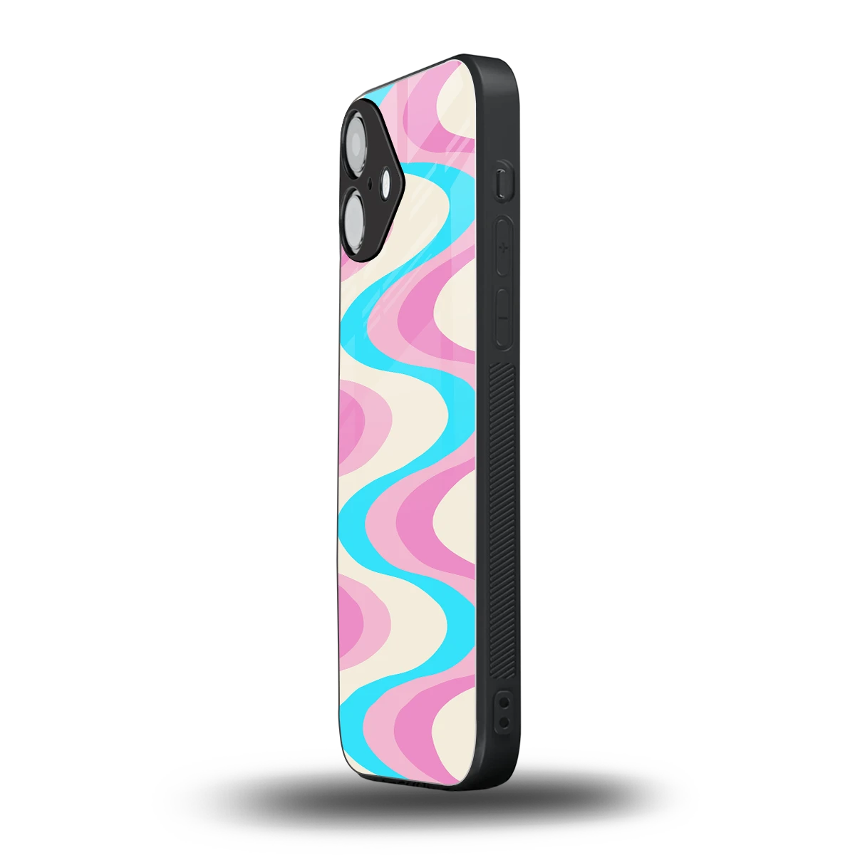 Psychedelic Zig iphone 16 plus mobile cover | shockproof glass phone case