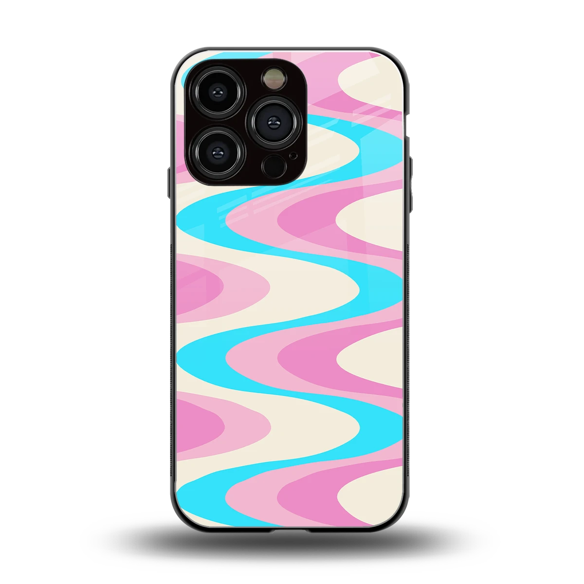 Psychedelic Zig back phone cover | glass case for iphone 16 pro