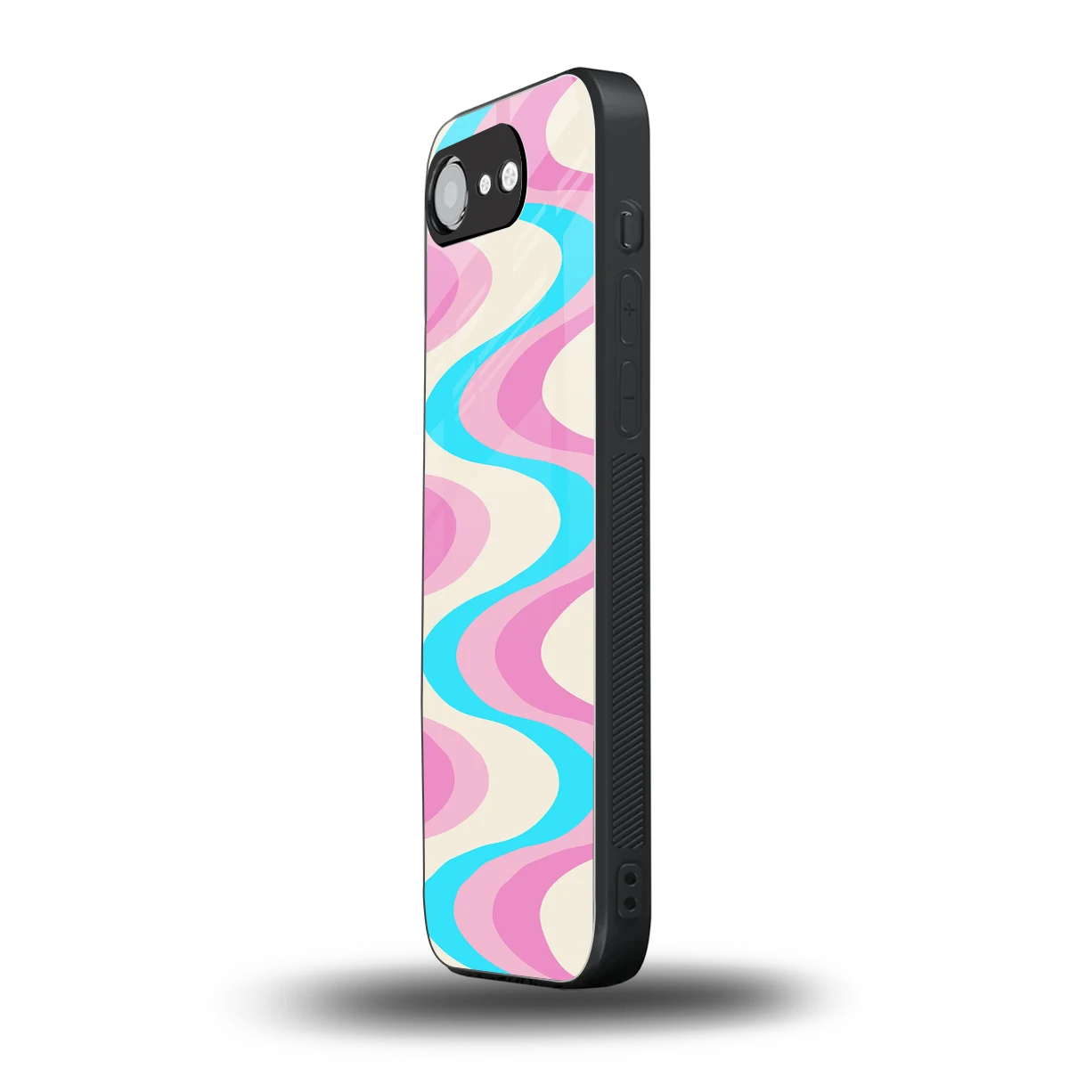 Psychedelic Zig iphone 16e mobile cover | shockproof glass phone case