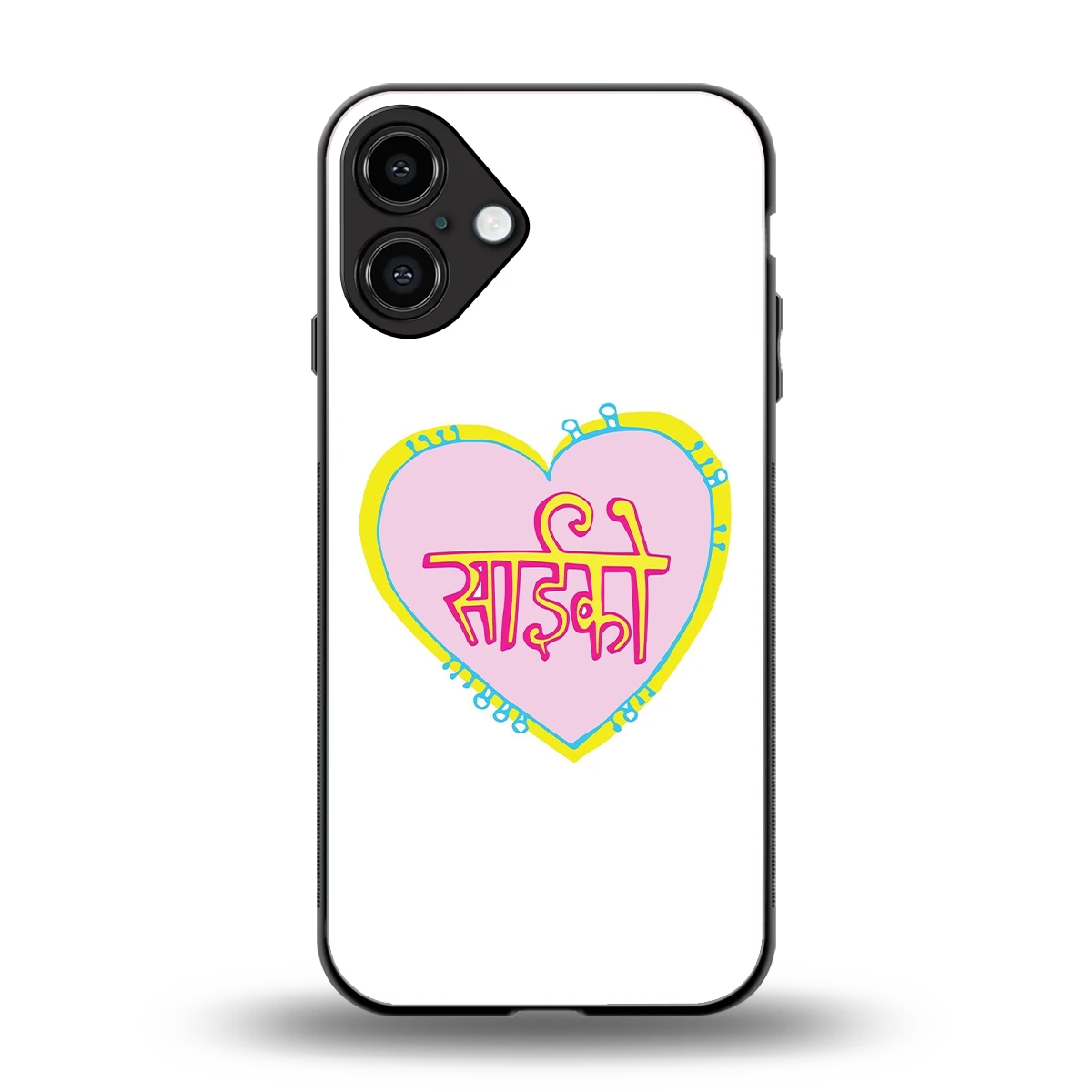 Psycho back phone cover | glass case for iphone 16 plus