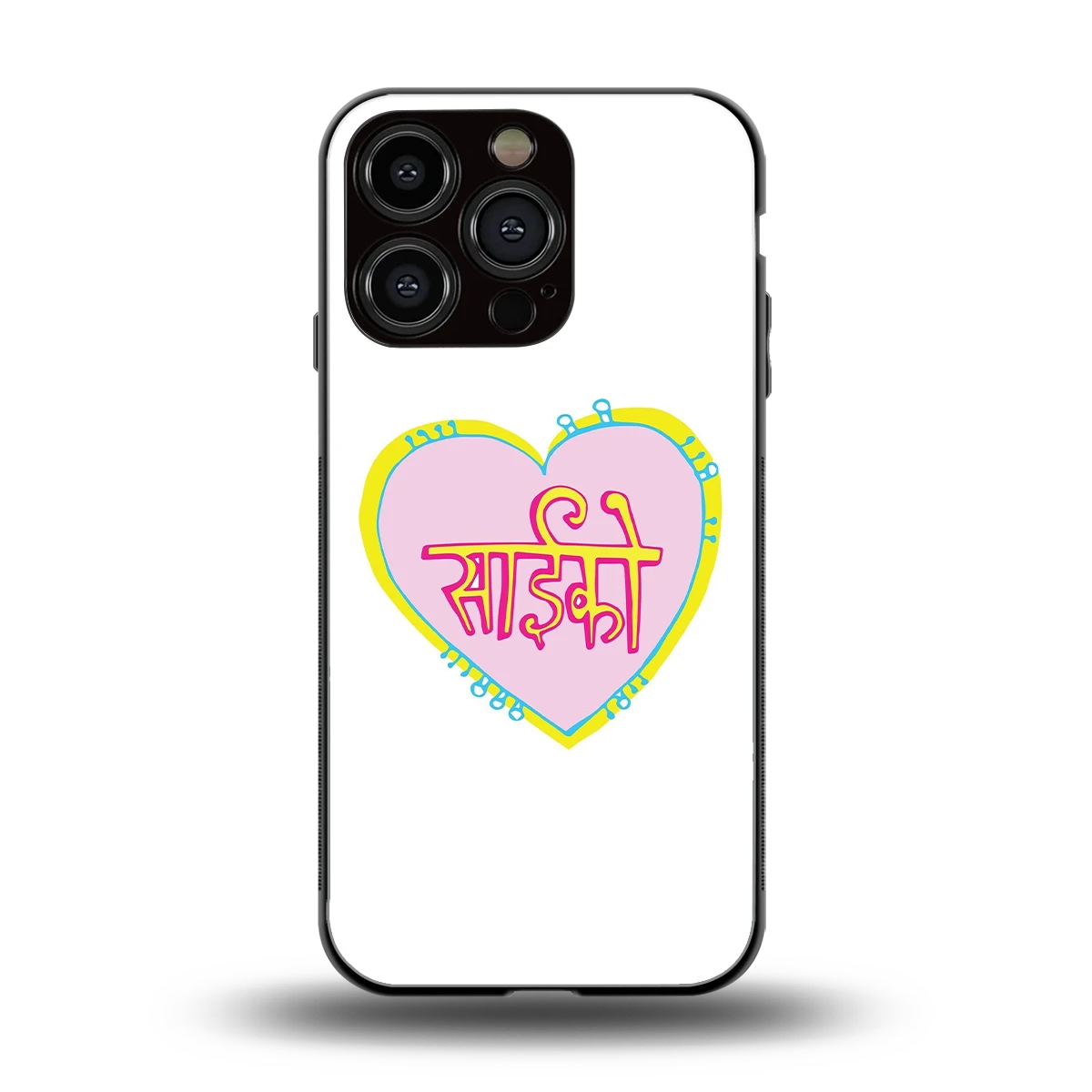 Psycho back phone cover | glass case for iphone 16 pro