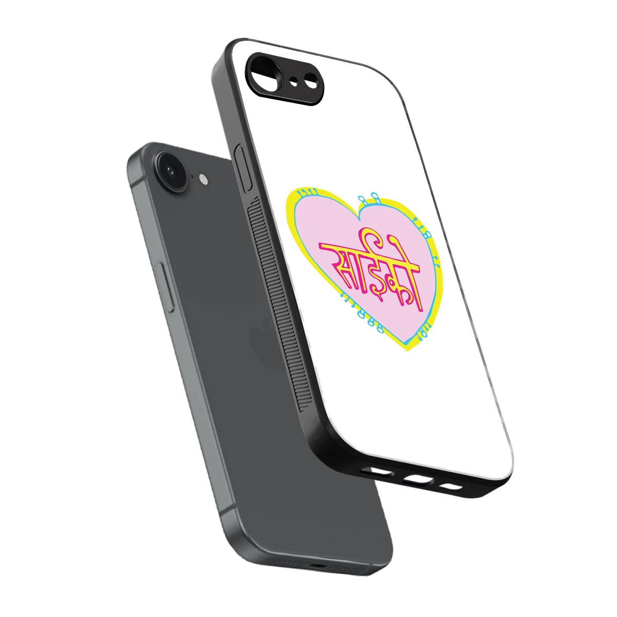 Psycho sleek iphone 16e cover with tempered glass back and TPU edges