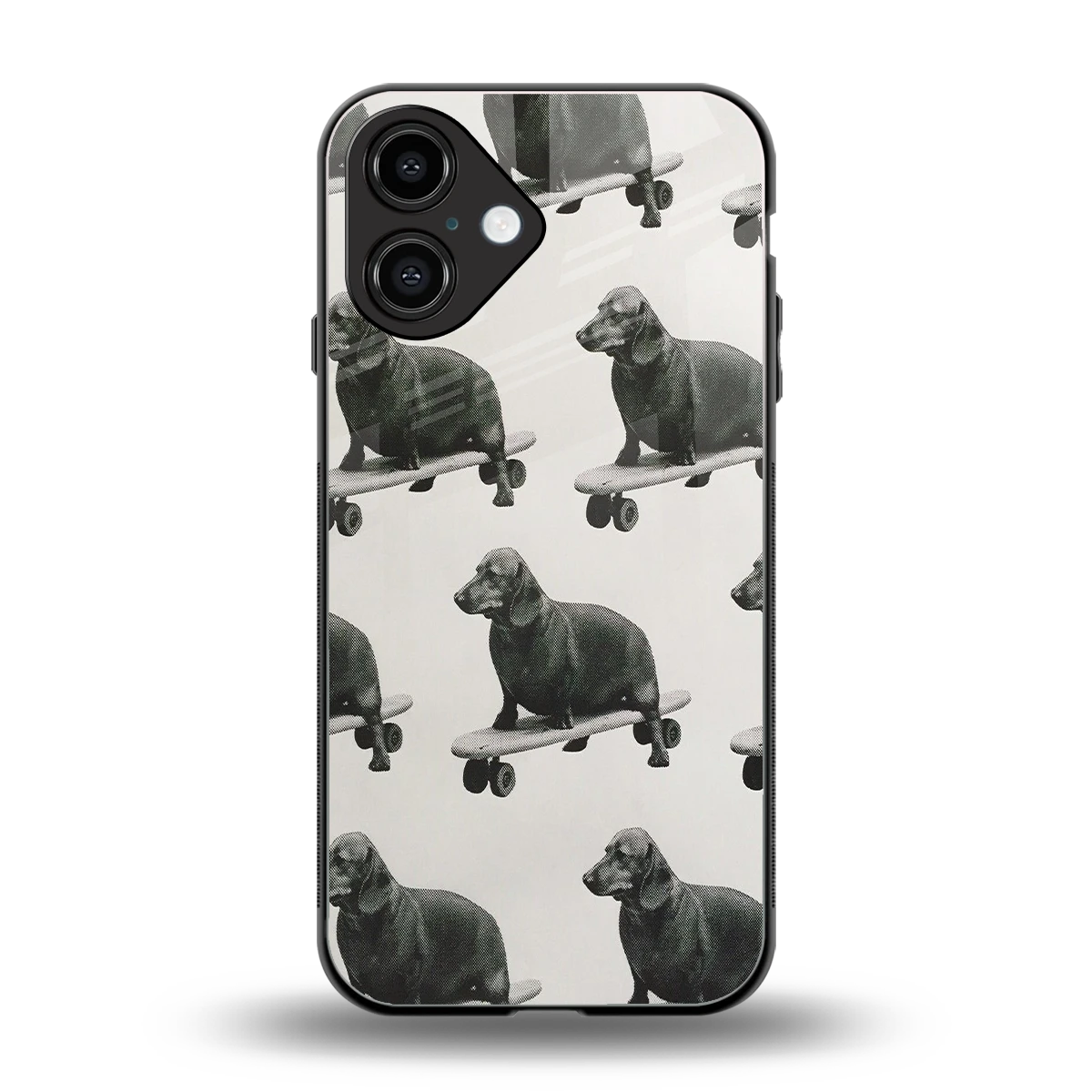 Pup Skater back phone cover | glass case for iphone 16