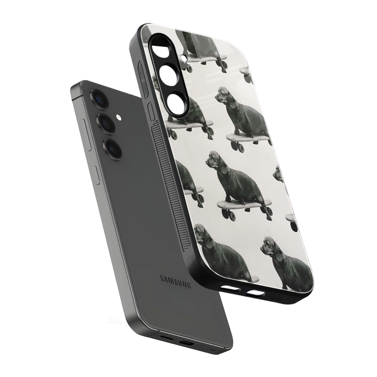 Pup Skater sleek samsung galaxy s24 cover with tempered glass back and TPU edges