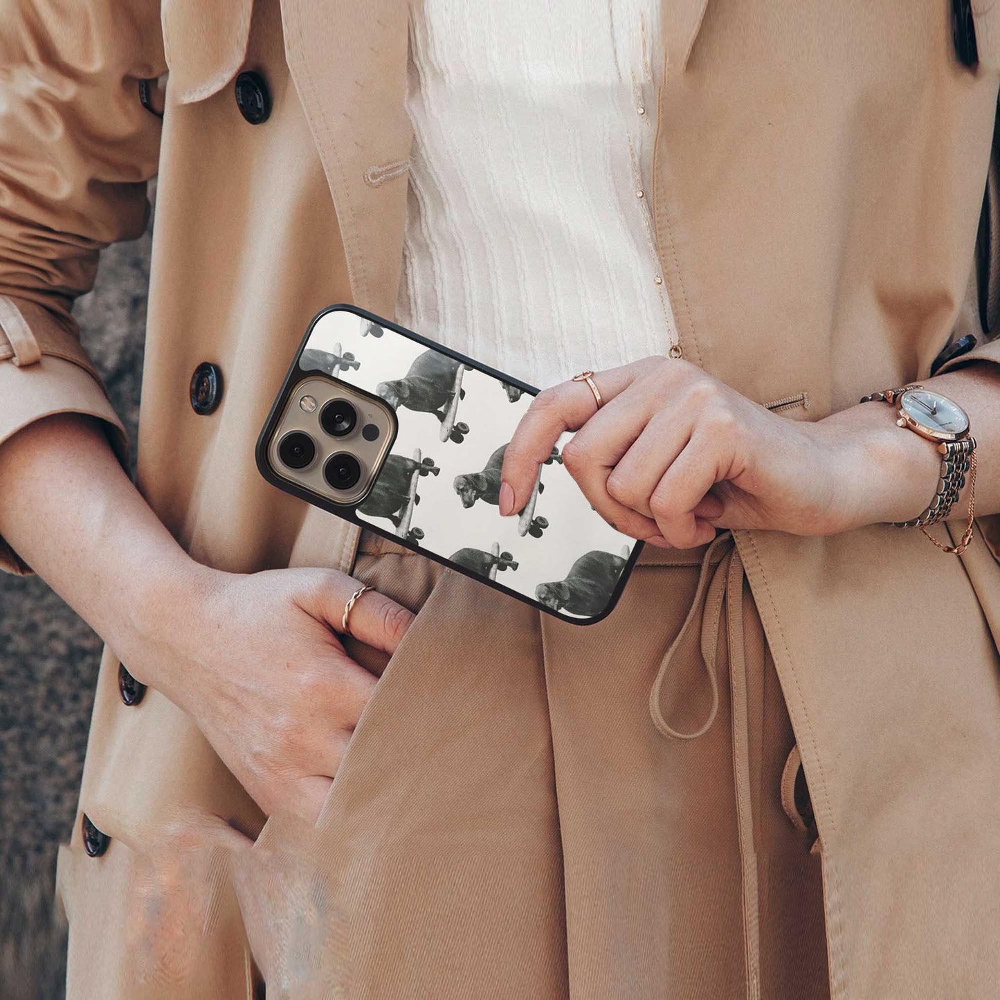 Pup Skater Phone Case for Iphone 16 | Glass Case