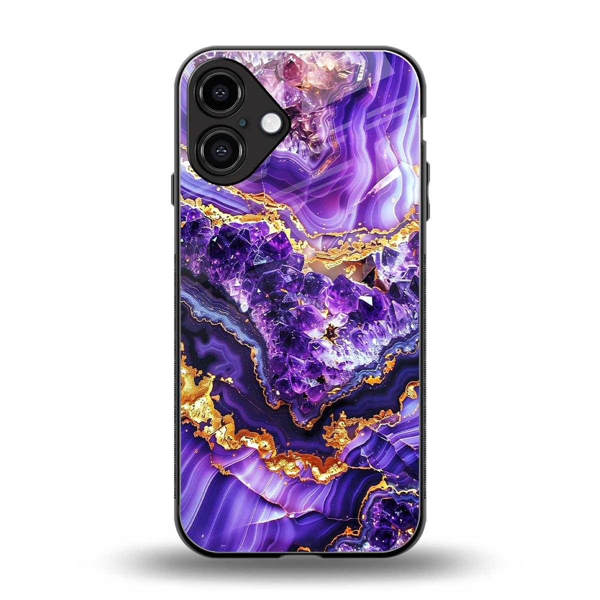 Purple Majesty back phone cover | glass case for iphone 16 plus