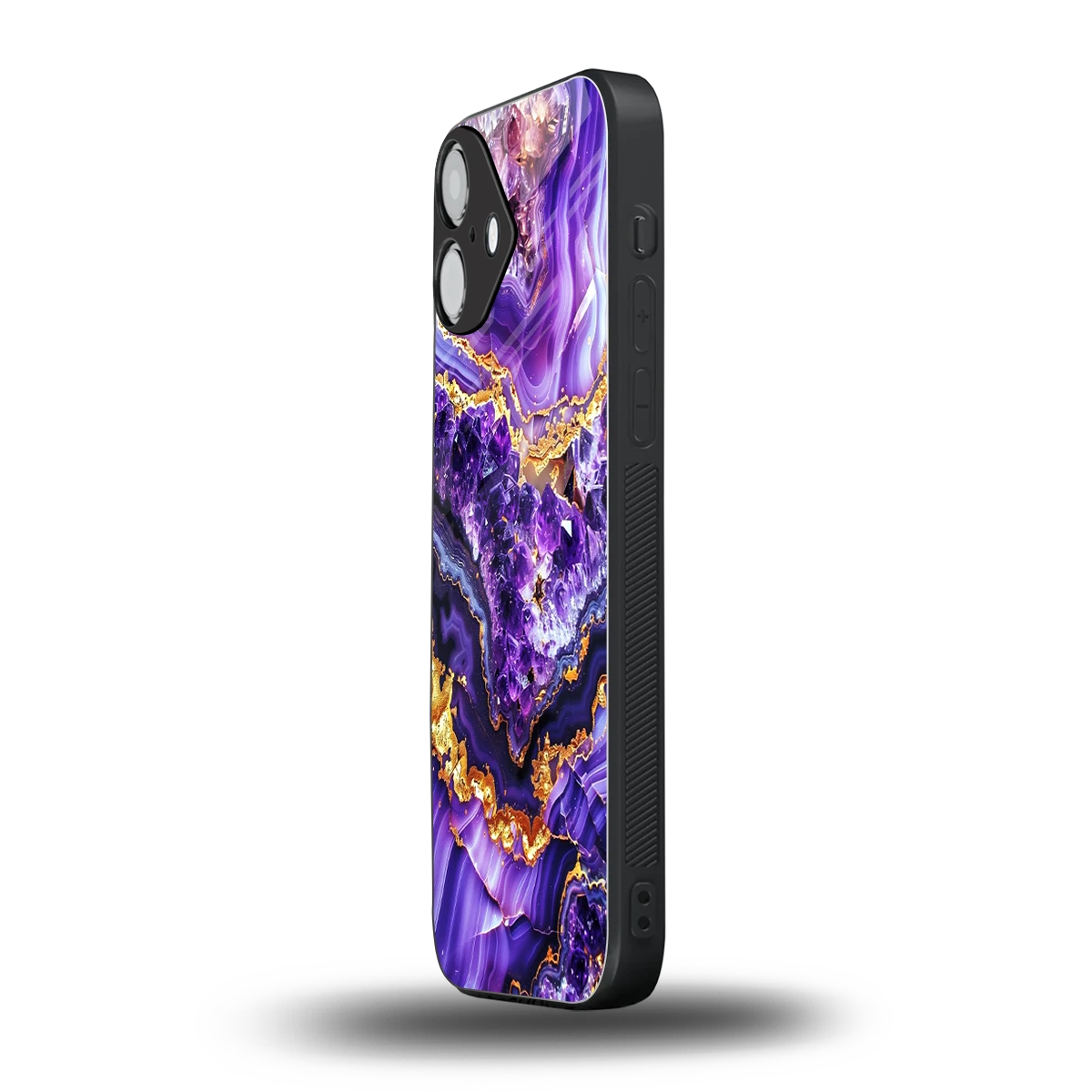 Purple Majesty iphone 16 plus mobile cover | shockproof glass phone case