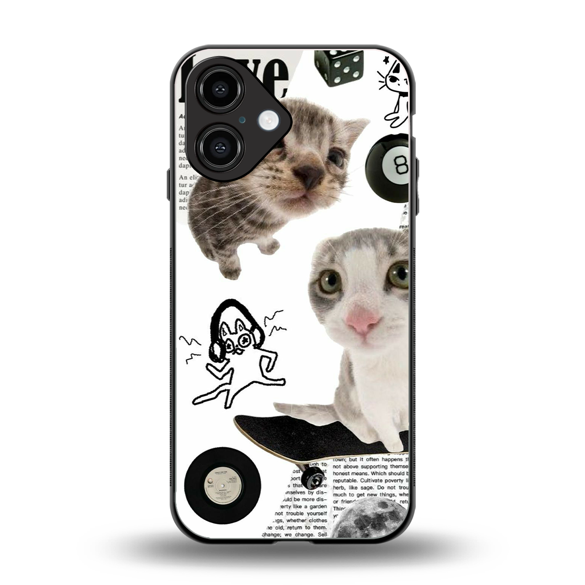 Purrfect Patchwork Phone Case for Iphone 16 | Glass Case