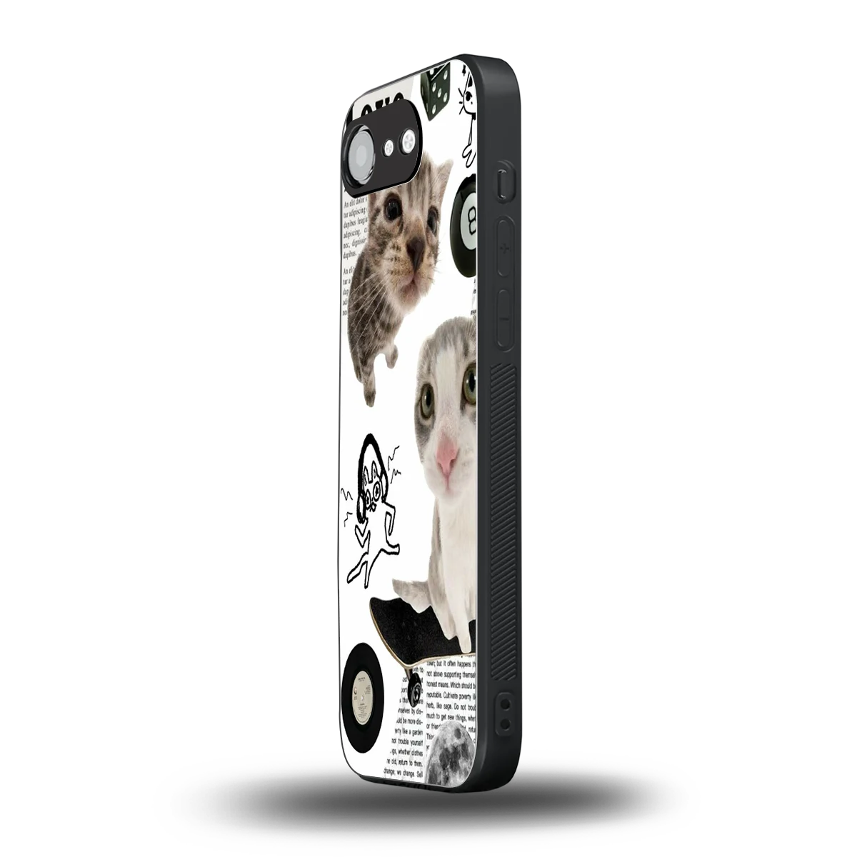 Purrfect Patchwork iphone 16e mobile cover | shockproof glass phone case