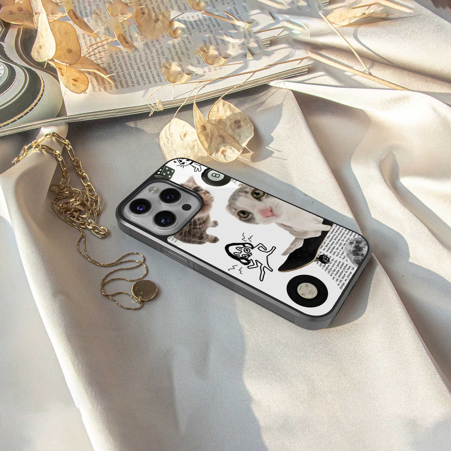 Purrfect Patchwork Phone Case for Iphone 16 | Glass Case