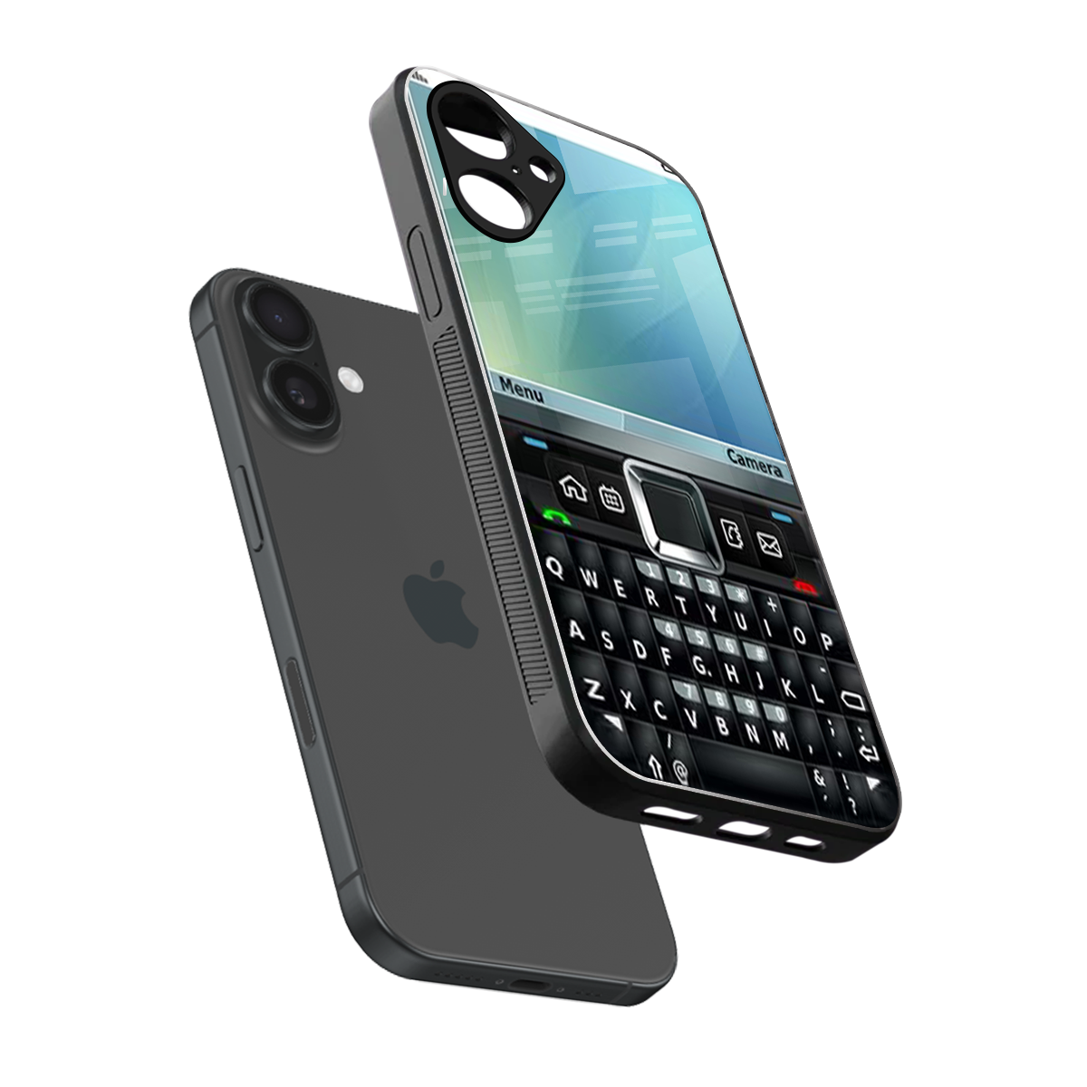 Qwerty Keypad Phone Case for Iphone 16 | Glass Case