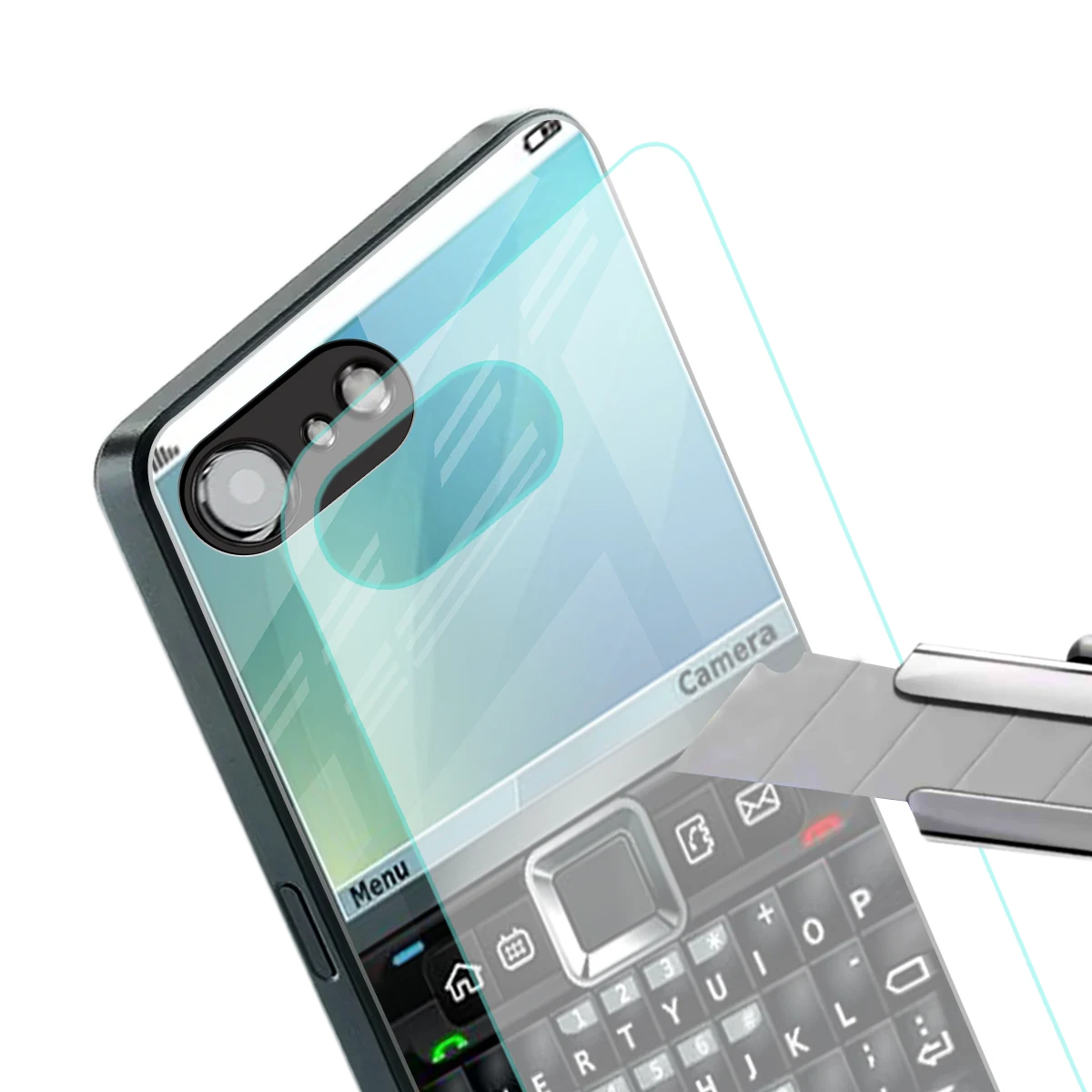 Qwerty Keypad stylish phone case for iphone 16e | glossy glass and slim fit