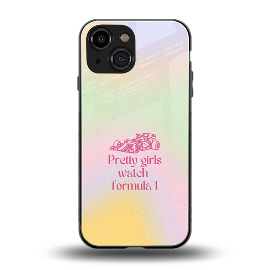 Race Chic back phone cover | glass case for iphone 13 mini