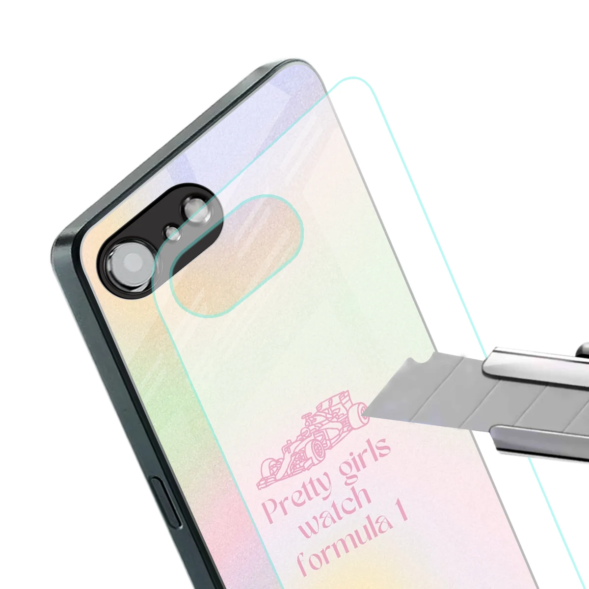 Race Chic stylish phone case for iphone 16e | glossy glass and slim fit