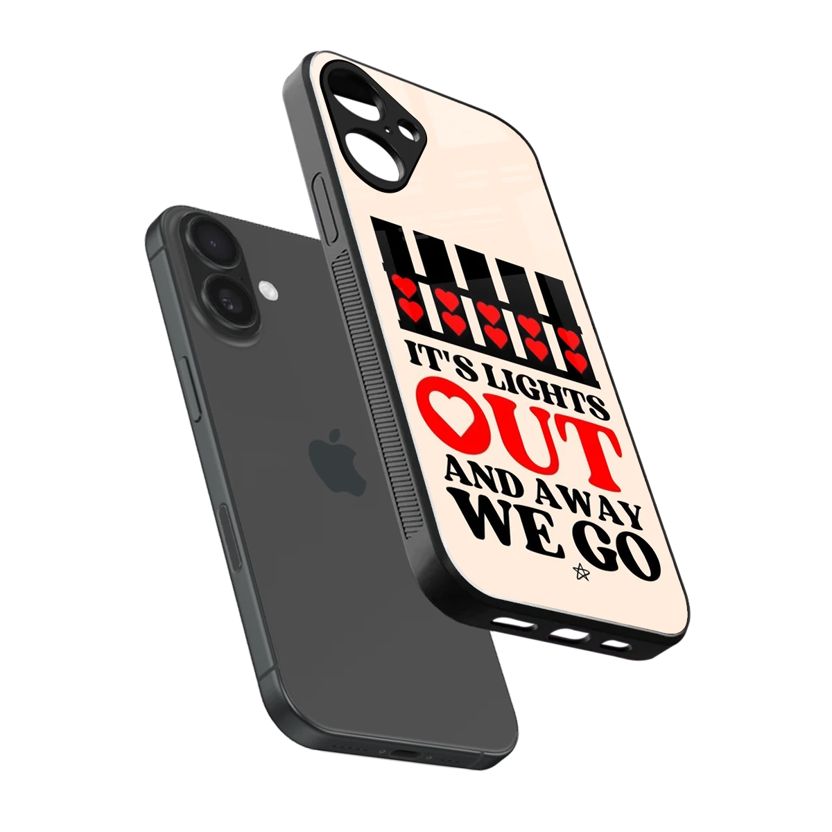 Racer Spirit sleek iphone 16 plus cover with tempered glass back and TPU edges
