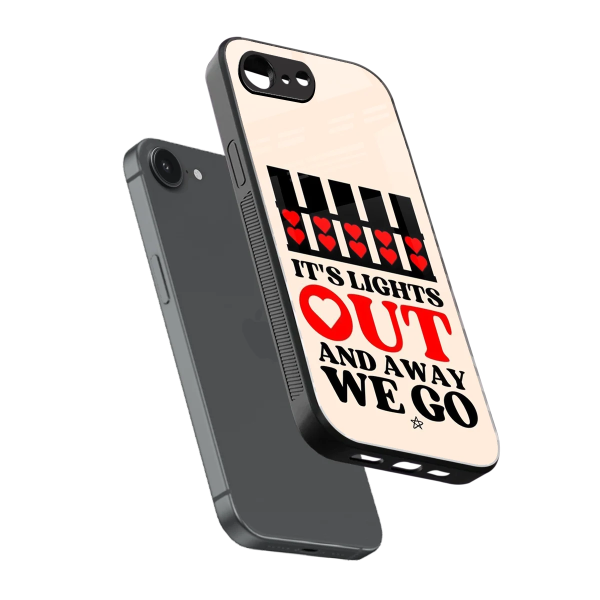 Racer Spirit sleek iphone 16e cover with tempered glass back and TPU edges