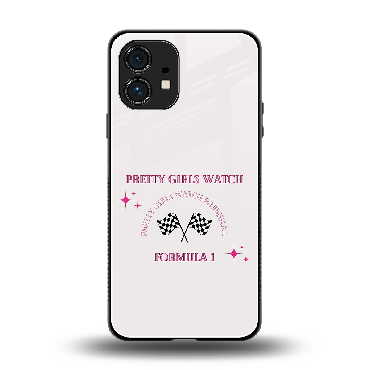 Racing Babe back phone cover | glass case for nothing phone 1