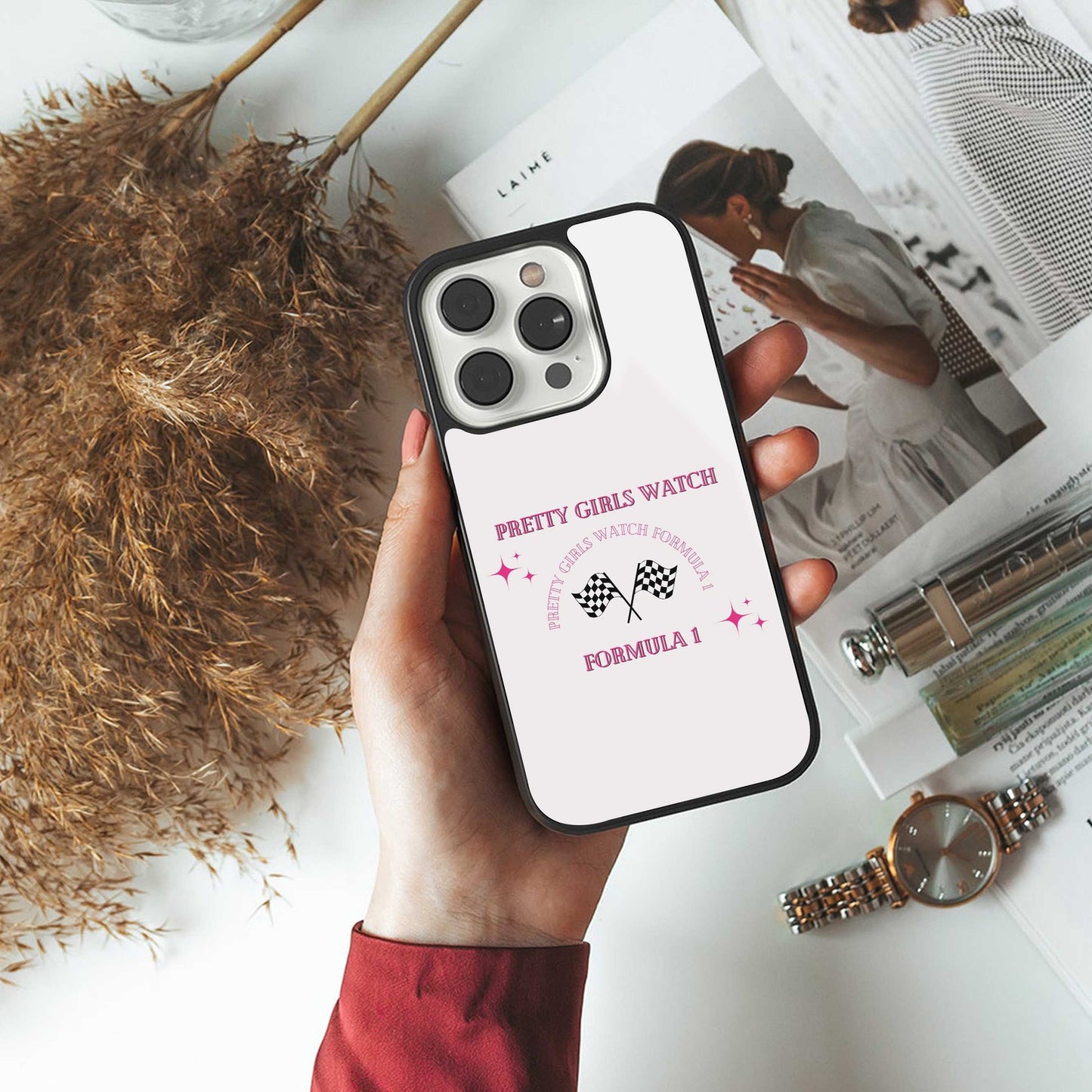 Racing Babe Phone Case for Iphone 16 | Glass Case