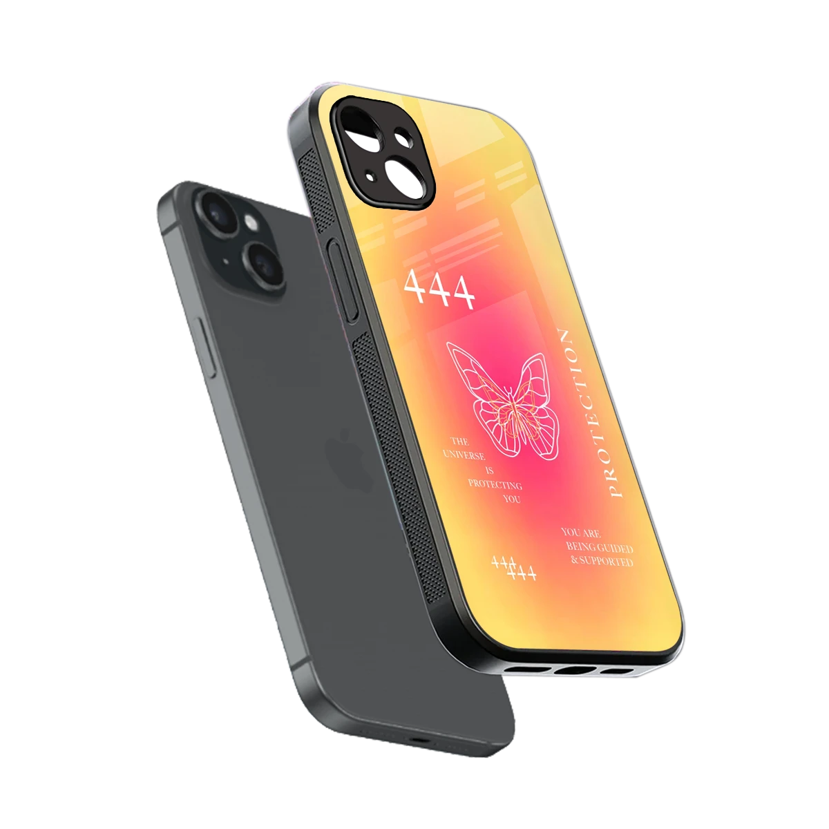 Radiant 444 sleek iphone 14 plus cover with tempered glass back and TPU edges