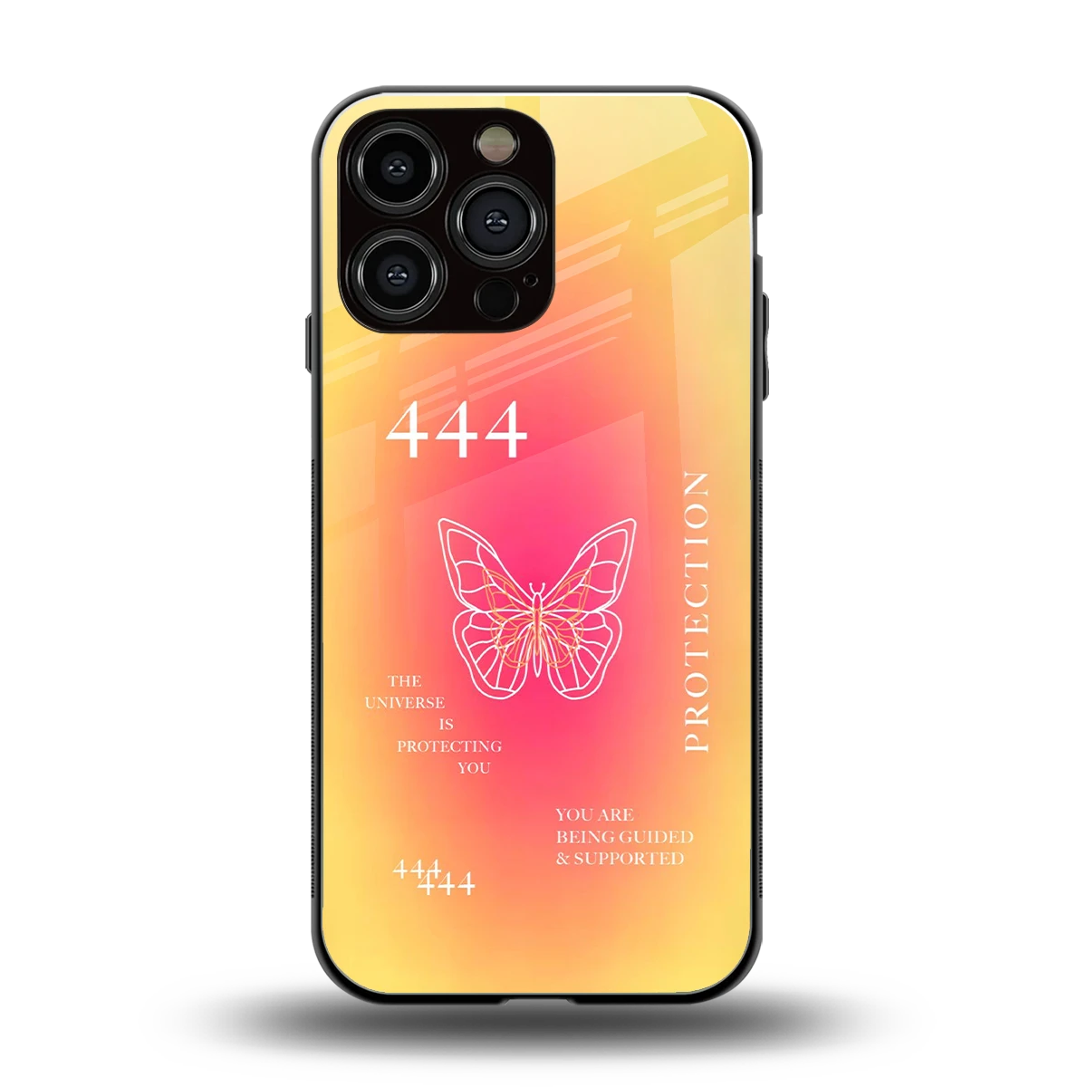 Radiant 444 back phone cover | glass case for iphone 15 pro max