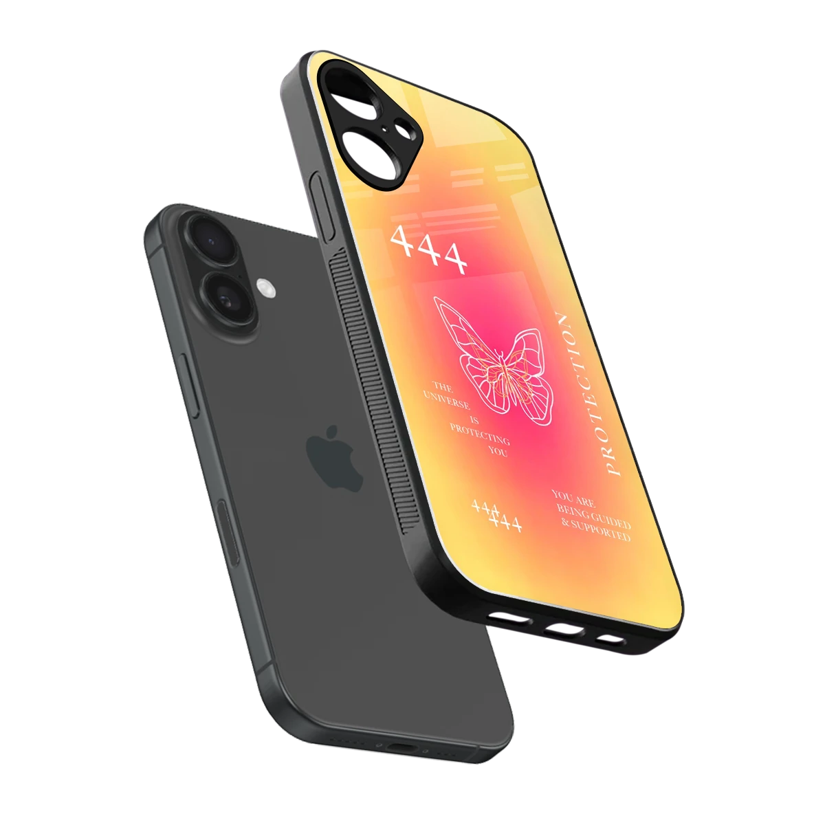 Radiant 444 sleek iphone 16 plus cover with tempered glass back and TPU edges