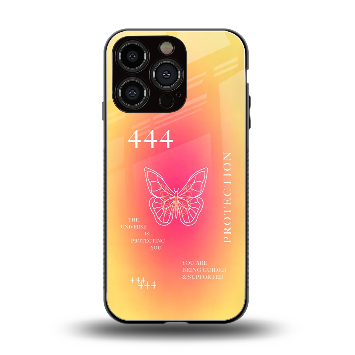 Radiant 444 back phone cover | glass case for iphone 16 pro