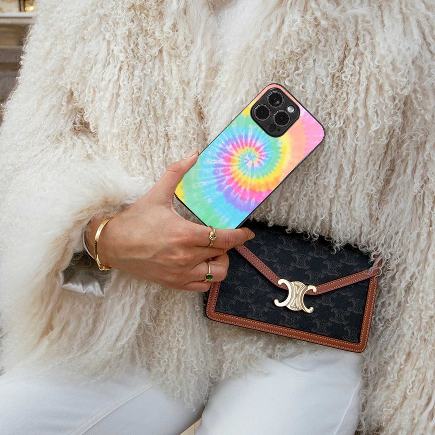 Rainbow Phone Case for Iphone 16 | Glass Case