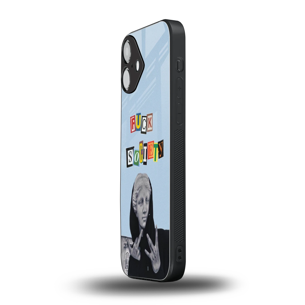 Rebel Mind iphone 16 plus mobile cover | shockproof glass phone case