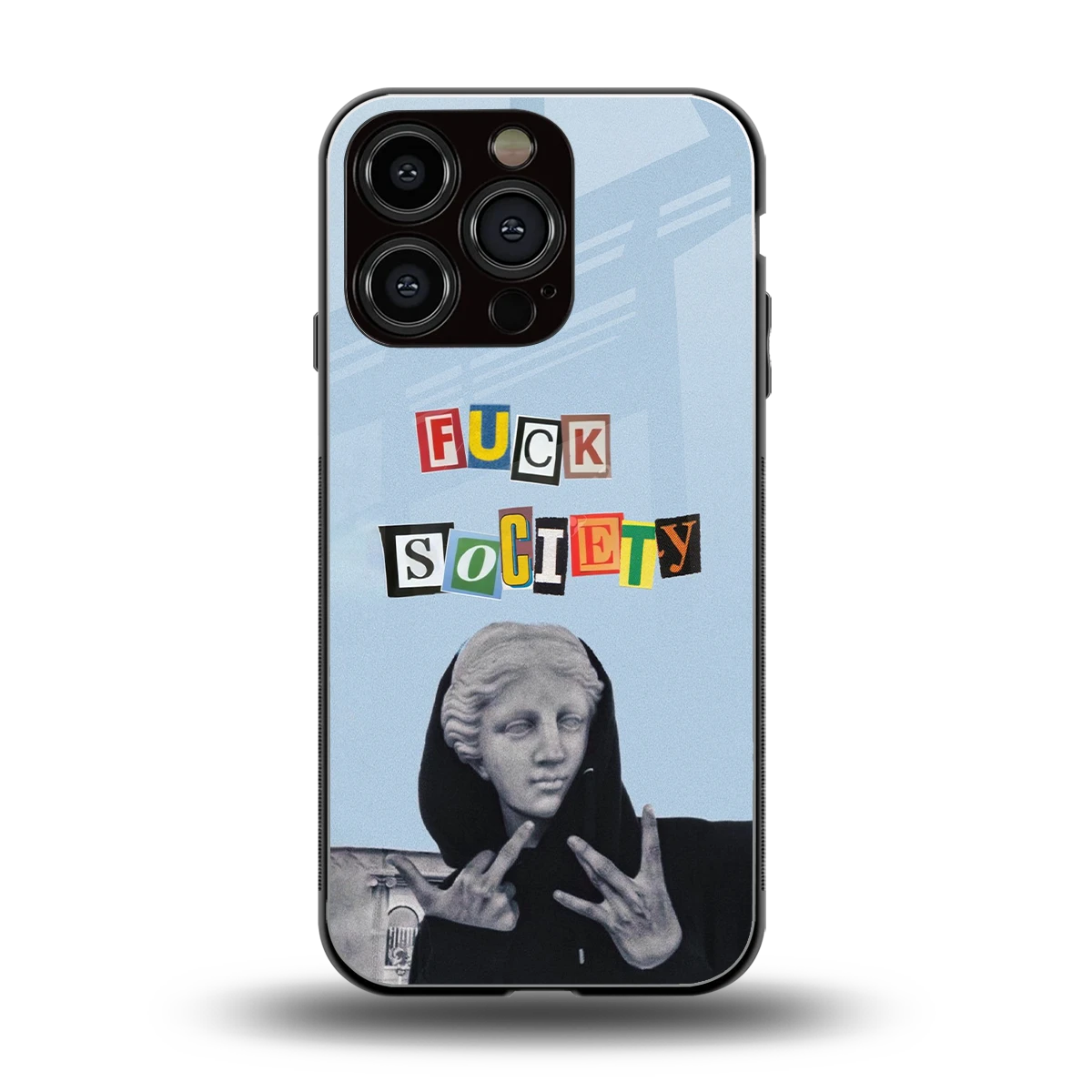 Rebel Mind back phone cover | glass case for iphone 16 pro