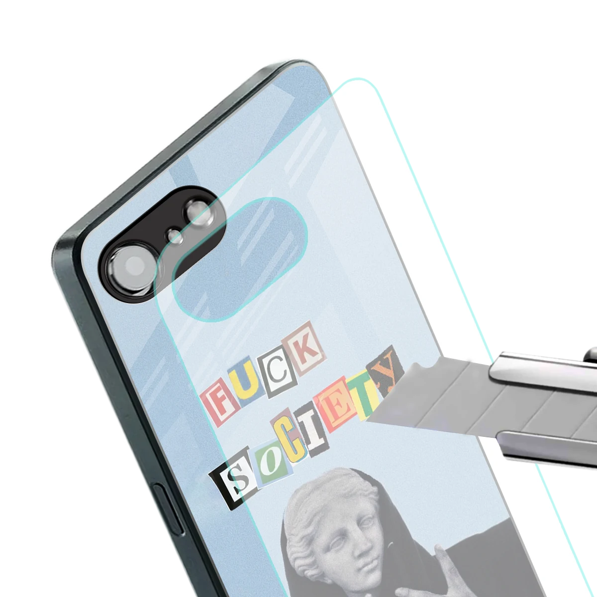 Rebel Mind stylish phone case for iphone 16e | glossy glass and slim fit