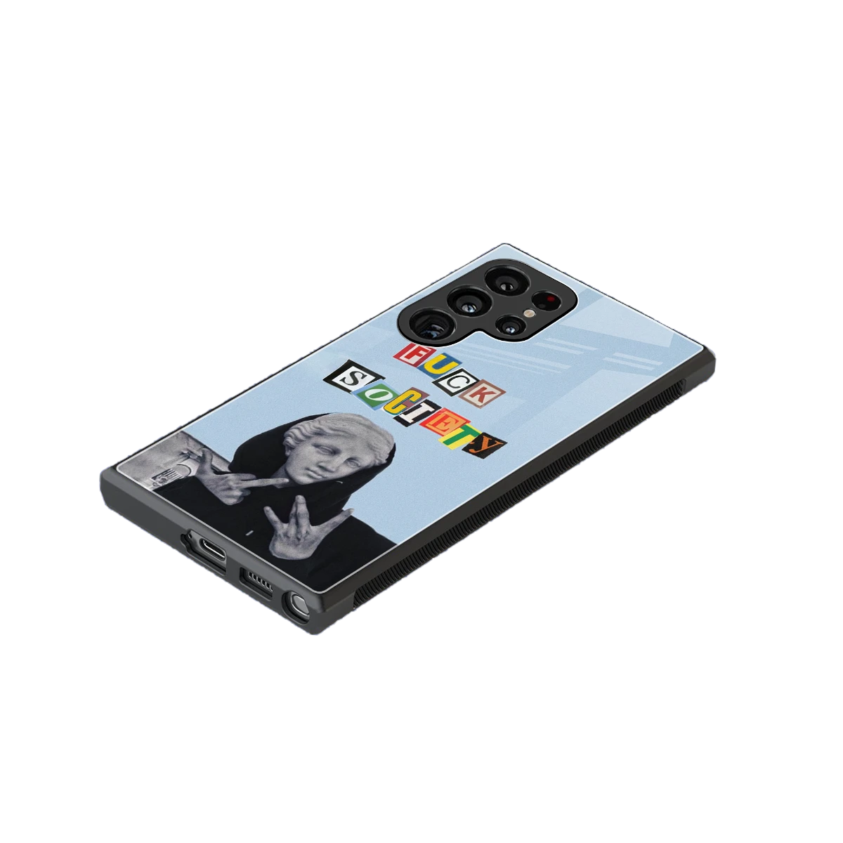 Rebel Mind stylish phone case for samsung galaxy s24 ultra | glossy glass and slim fit