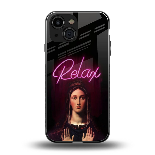 Relax back phone cover | glass case for iphone 13 mini