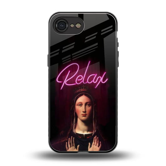 Relax back phone cover | glass case for iphone 16e