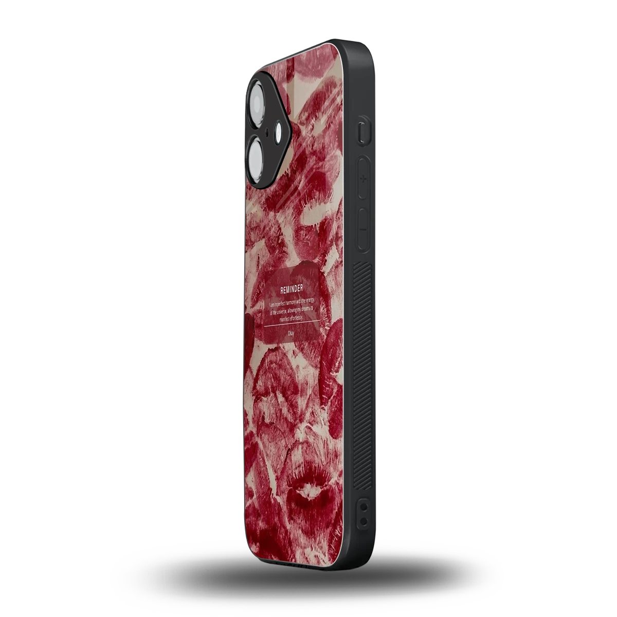 Reminder iphone 16 plus mobile cover | shockproof glass phone case