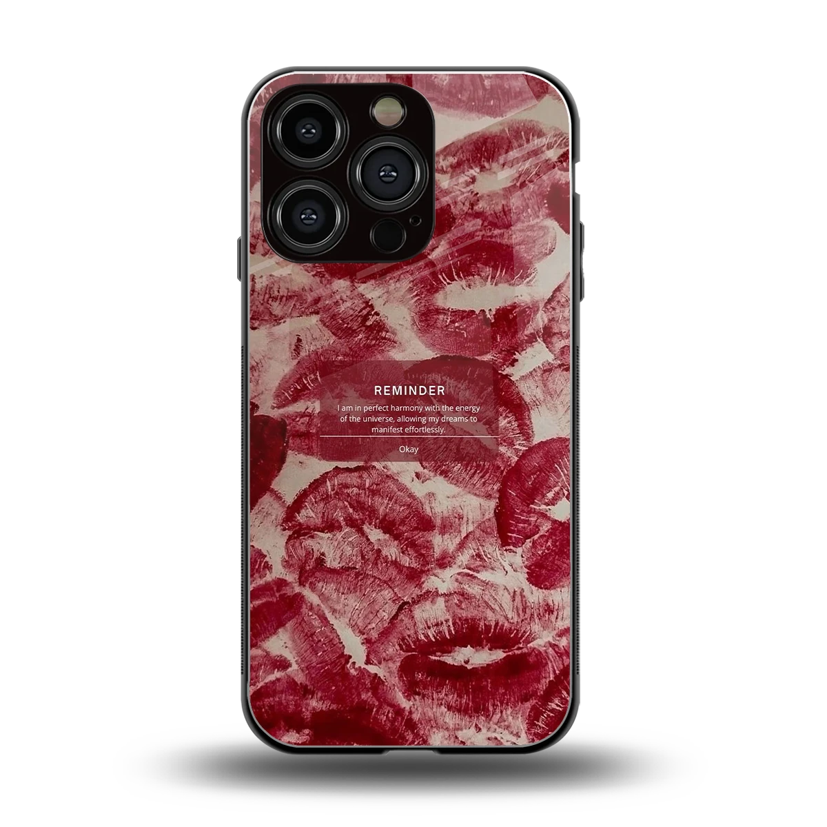 Reminder back phone cover | glass case for iphone 16 pro