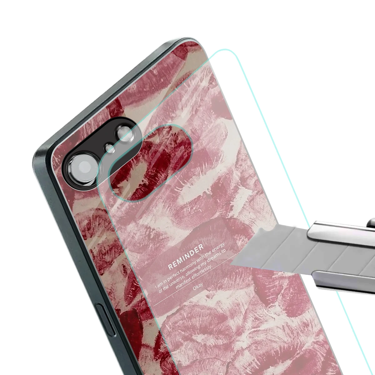Reminder stylish phone case for iphone 16e | glossy glass and slim fit