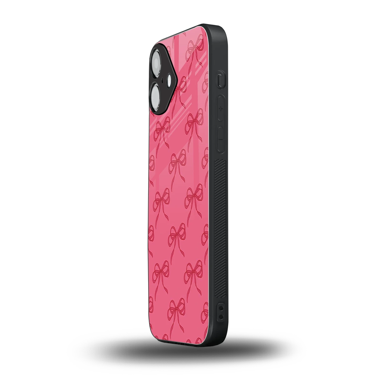 Ribbon Chic iphone 16 plus mobile cover | shockproof glass phone case