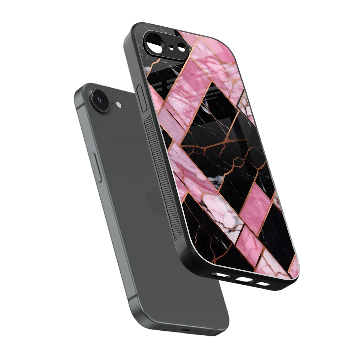 Rose Luxe sleek iphone 16e cover with tempered glass back and TPU edges