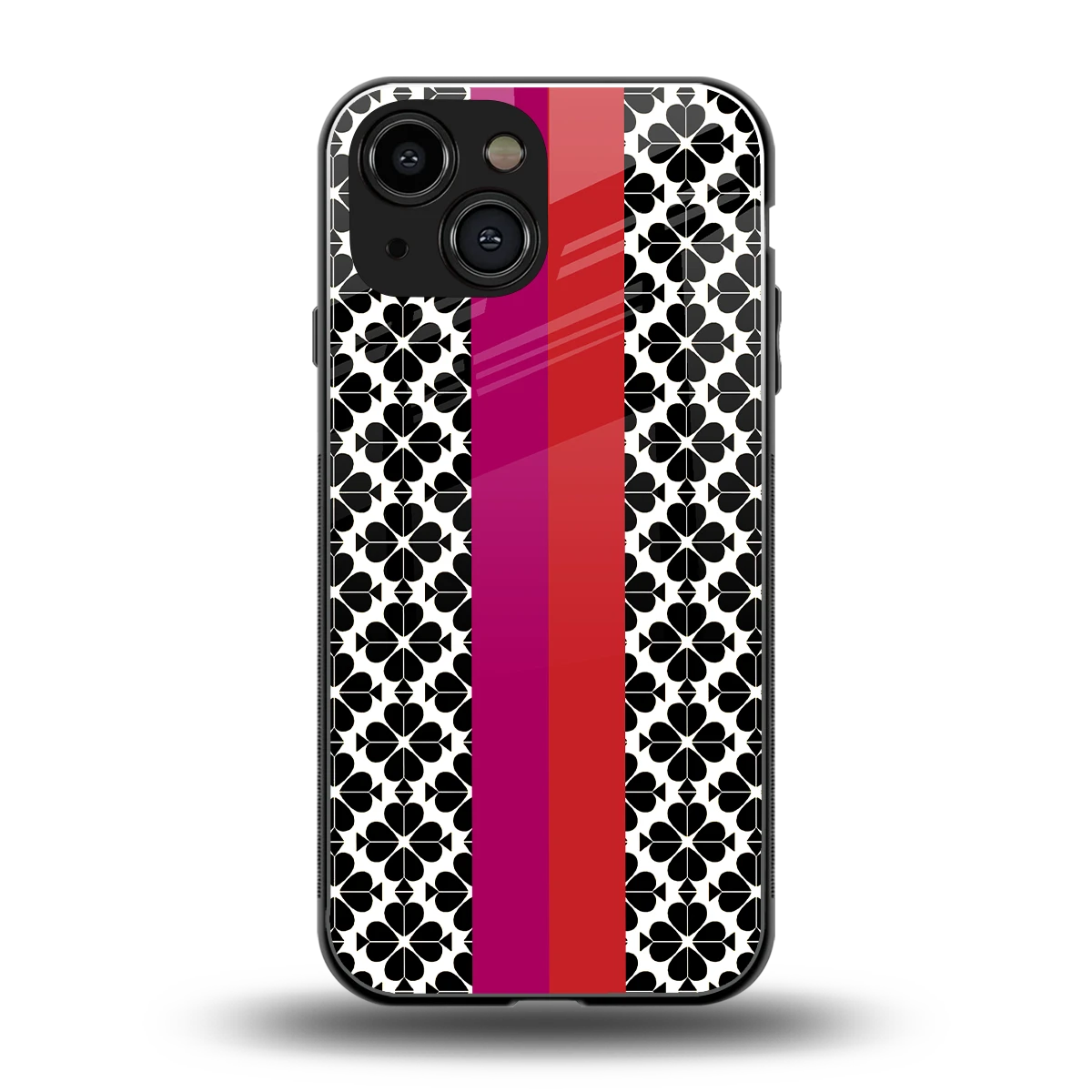Rosy Noir back phone cover | glass case for iphone 13 mini