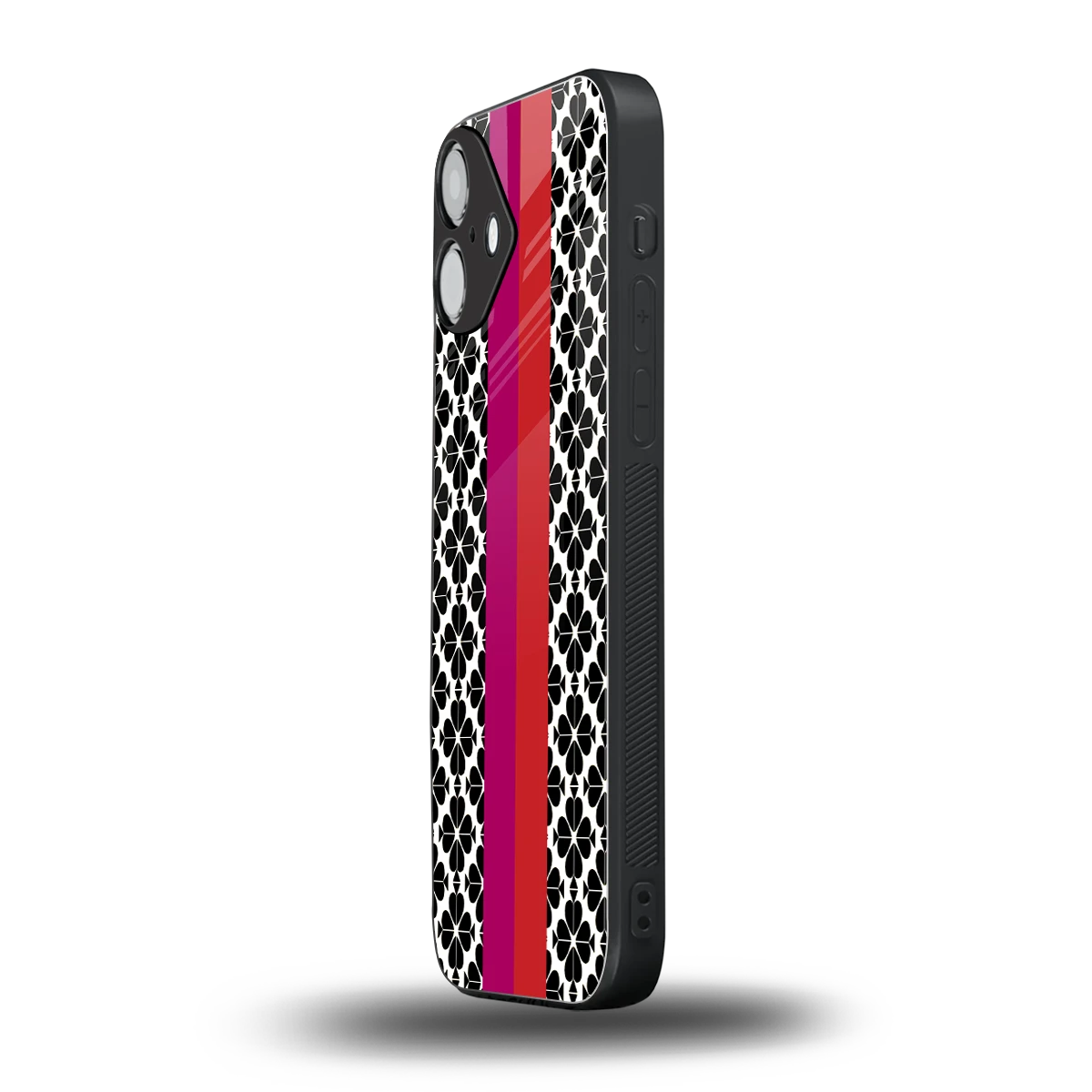 Rosy Noir iphone 16 plus mobile cover | shockproof glass phone case