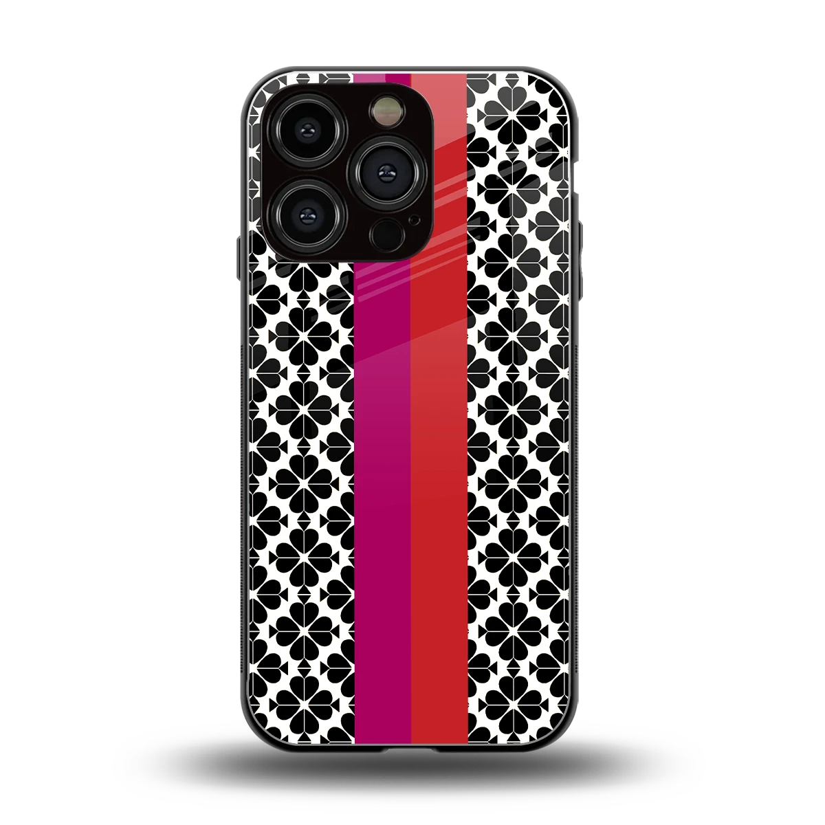 Rosy Noir back phone cover | glass case for iphone 16 pro